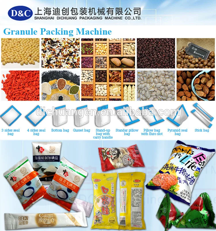 Automatic Big Granule Grain Cashew Nut Packing Machine Pistachio Nut Packaging Machine