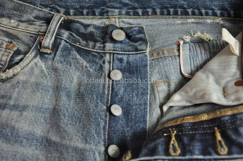 Custom High Quality Vintage Wash Distressed Japanese Selvedge Jeans ...
