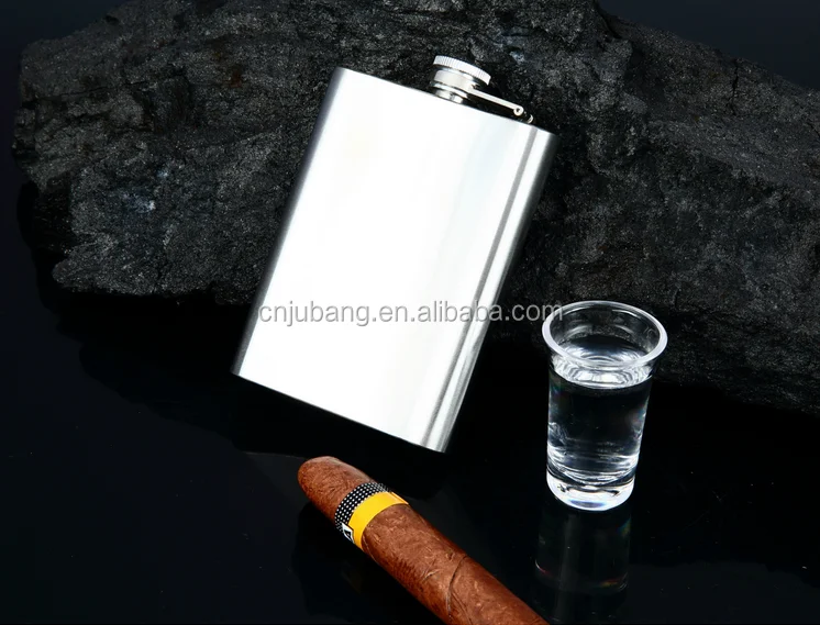 New Alcohol Pocket Flask 8oz With Funnel Stainless Steel Hip Liquor