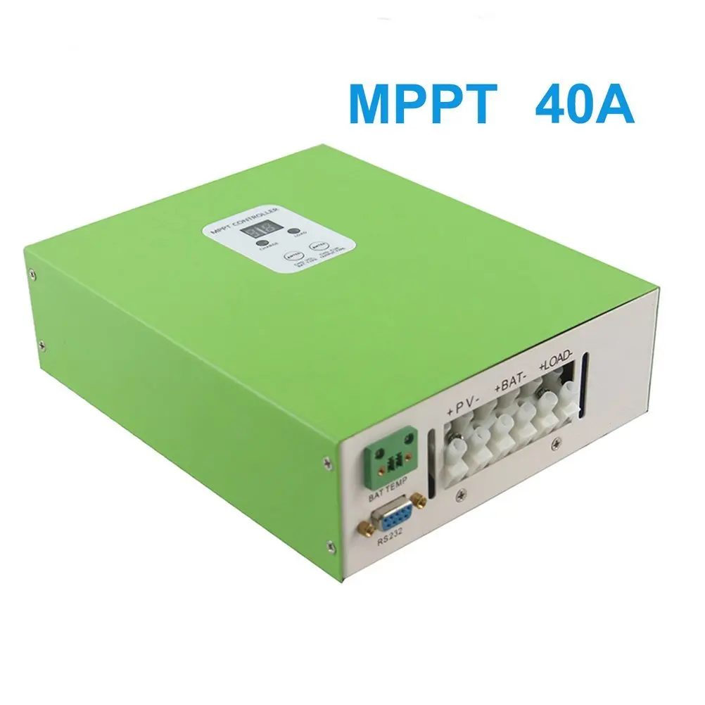Y-SOLAR Green 40A MPPT Network Solar Charge Controller with PC Communcation Cable and Software Solar Regulator