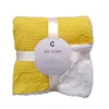 Stock Item Pleated Blanket/Throw with Sherpa 100% Polyester Customized Colors