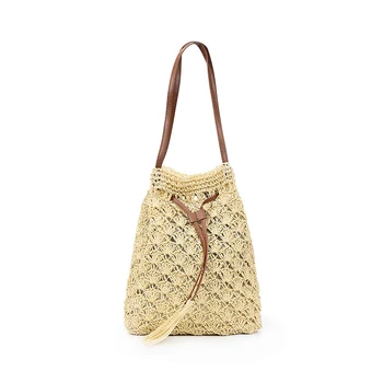 macrame bucket bag