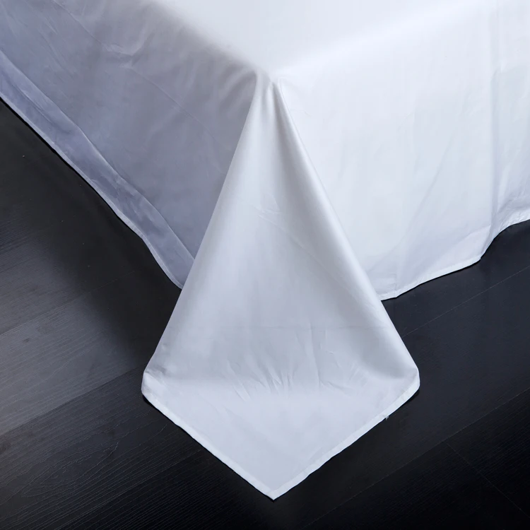 100 Cotton White Bed Sheets Hotel Fitted Bed Sheets Mattress Cover