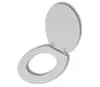WC Toilet Seat ,MDF soft close white toilet seat , white toilet seat with zinc zlloy hinge