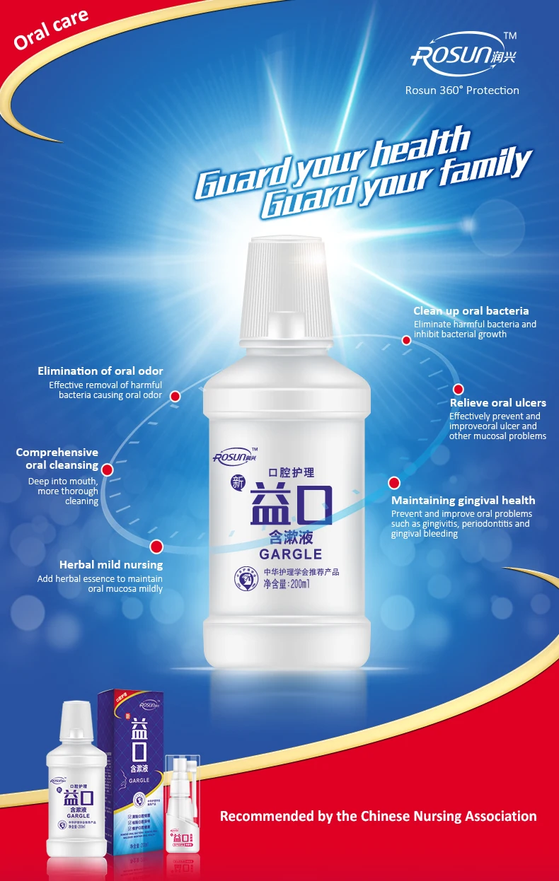 Nonalcohol Ecofriendly Herbal Antiseptic Mouthwash For Oral Care