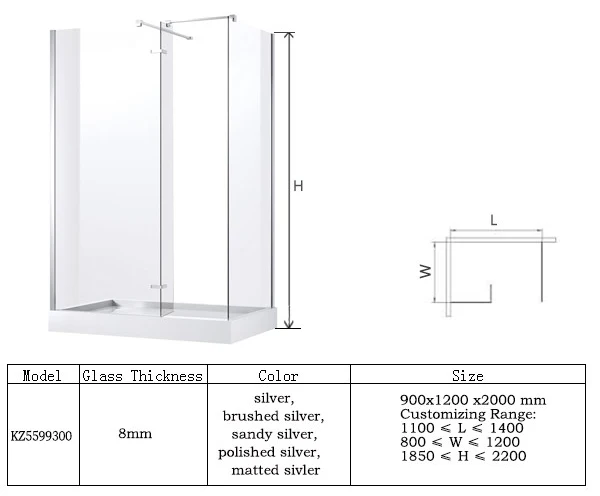 Customizable Sizes Integral Shower Cubicle For Small Bathrooms