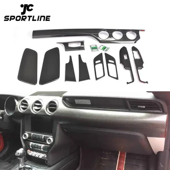 10pcs Set Carbon Fiber Interior Dash Trim For Ford Mustang 15 16 Buy Interior Trim For Ford Interior Dash Trim For Ford Interior Trim For Ford