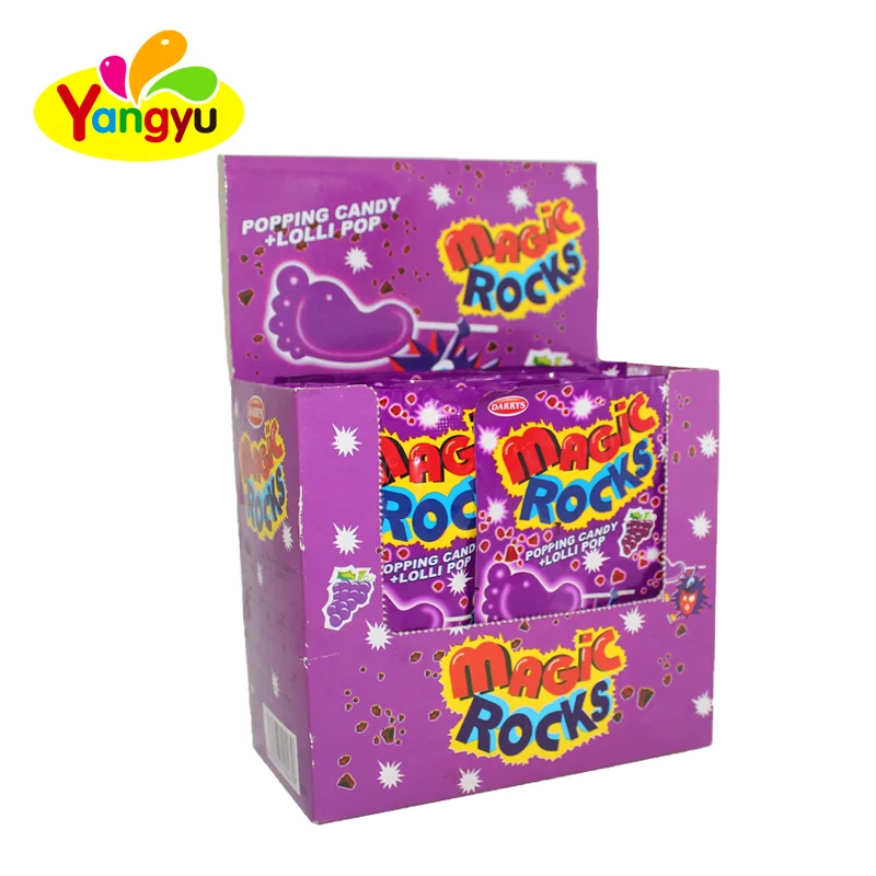2 In 1 Magic Rocks Popping Candy With Foot Lollipop Buy Magic Rocks