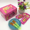 Colourful violin shape fruity candy with fluorescent whistle toy
