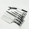 2018 Best Quality Supply Stainless Steel 9pcs black handle knife sets for kitchen