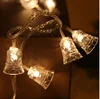 hotsale LED bell shape solar string light christmas outdoor waterproof transparent sparkling string light