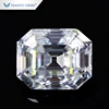 Tianyu gems finest high quality custom colorless white rectangle shape old antique cut moissanite with long culet