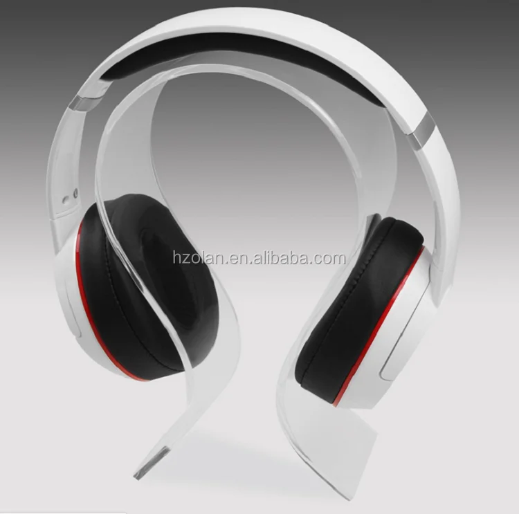 Hot Acrylic Headphone Stand Headset Holder Desk Display Hanger Rack Useful Clear