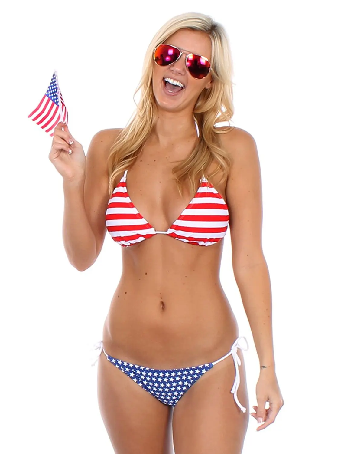 14.95. Tipsy Elves USA American Flag String Bikini. 