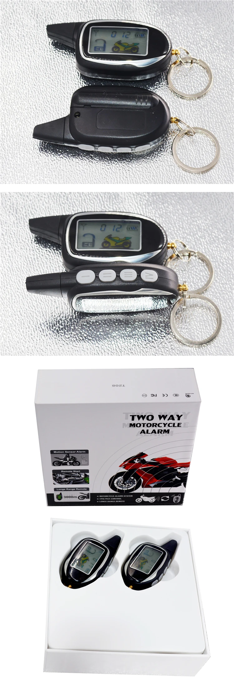 two way alarm for motorcycle