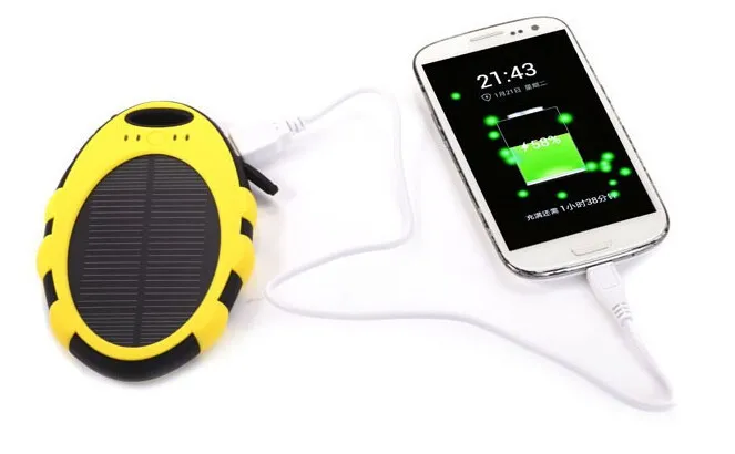 Hot selling OEM smart Waterproof Dual USB Mobile Portable solar Power Bank 5000mah Mobile Charger with LED light - ANKUX.COM