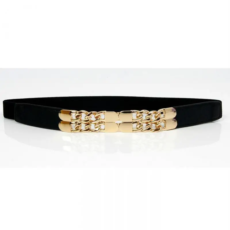 Mens Black Belt With Rose Gold Buckle