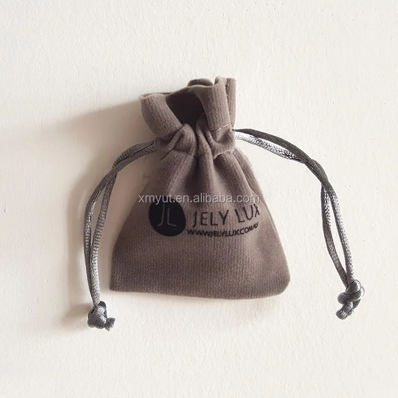 Velvet Pouch Drawstring Bag or Customized Acceptable Gift Recyclable Screen Printing,hot Stamping Jewelry Pouch with logo