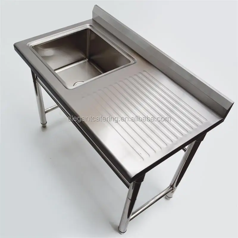 Customized Size Single/ Double Bowl Stainless Steel Fish Cleaning Table