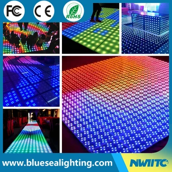 Dj Party Light Pattern 4x4 Led Dance Video Floor Lighted Tiles