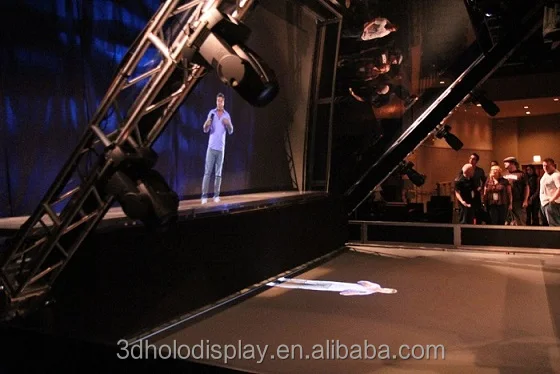 Holograma de la proyección de la imagen de Musion 3D, transmitencia de la  hoja el 97% del proyector del holograma 3D