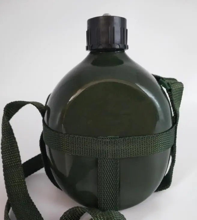 1l Aluminium Water Bottle Canteen With Shoulder Straps Factory Price