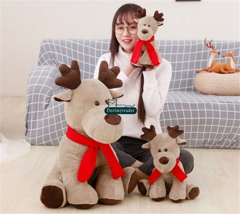 Dorimytrader pop Christmas deer plush toys stuffed soft lovely anime reindeer decoration doll 65cm for kids Xmas present DY61866(5)