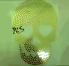 Skull hotfix sequins designs, iron on sequins wholesale without the hole