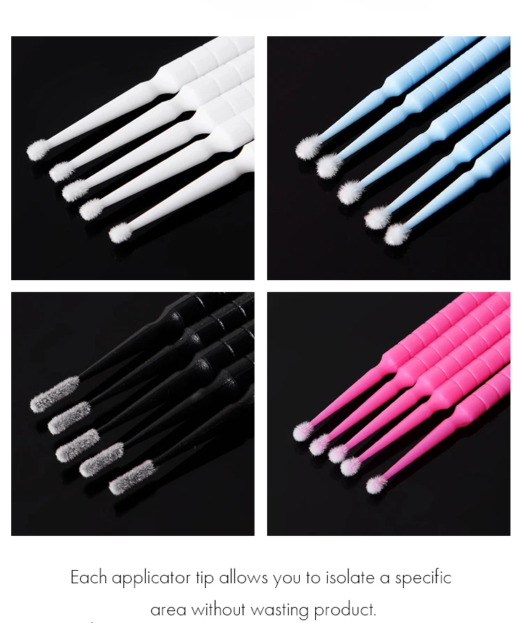 Gollee Disposable Microfiber Eyelashes Extension Eyelash Micro Brushes