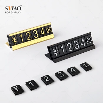 16 Group Plastic Black Base Small Custom Made Jewelry Display Price 16 Group Plastic Black Base Small Custom Made Jewelry Display Price Tags Gold Digital