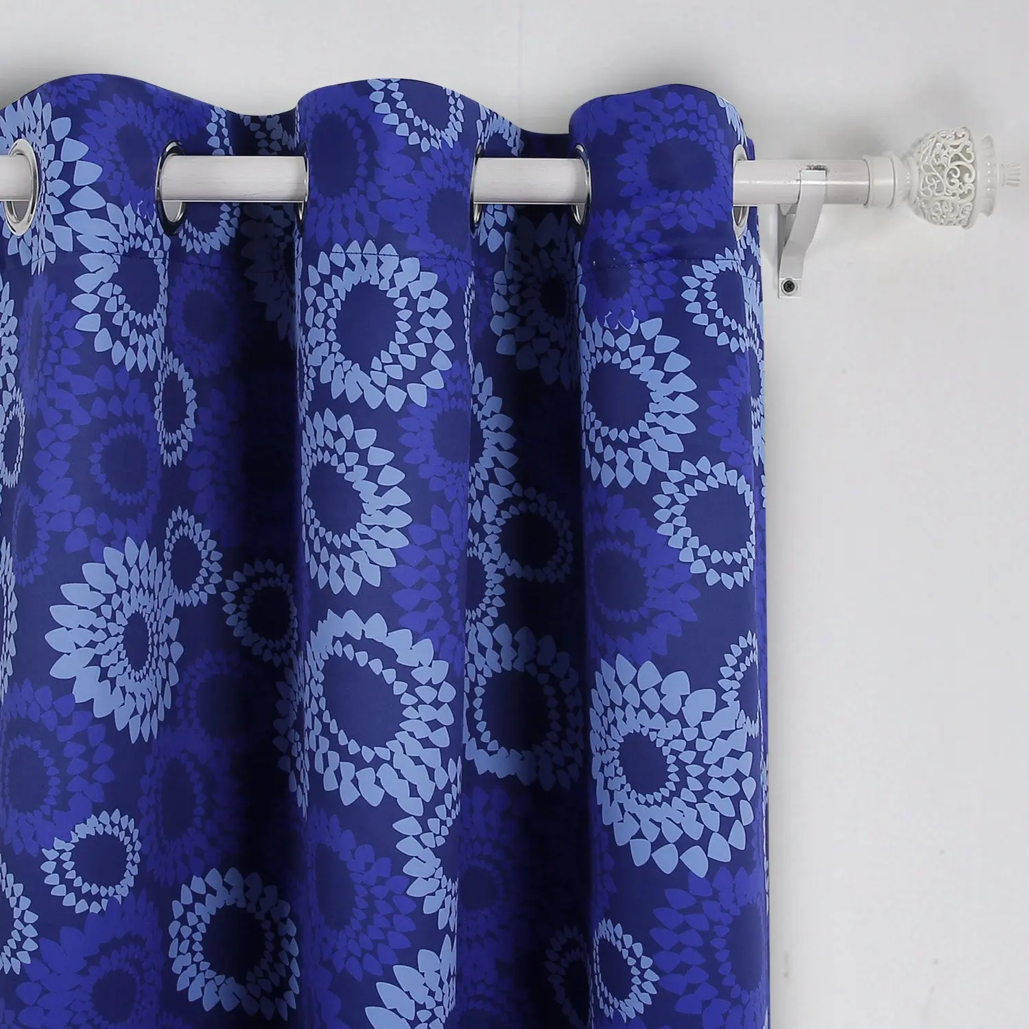 Buy Deconovo Circle Gear Flower Designed Pattern Curtains Blackout
