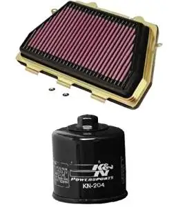 K&N Motorcycle Air Filter + Oil Filter Combo 2008-2014 Honda CBR1000RR HA-1008 + KN-204
