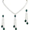 Customized Natural heavy pearl necklace set with CZ stone