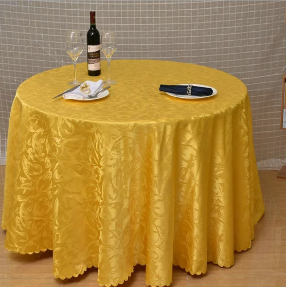 Guangzhou wedding restaurant dining tablecloth round pink table cover