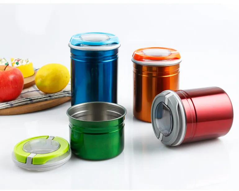 Colorful Spray Paint Cover Stainless Steel Containers Wholesale For