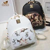 Ladies leisure travel bag fashion trend butterfly printed backpack wholesale leather backpacks