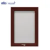 Double tempered glass extruded aluminum window frame top hung casement window