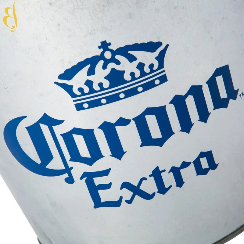 Custom Logo Metal Round Beer Barrel Bottle Ice Bucket Cooler Furniture ...