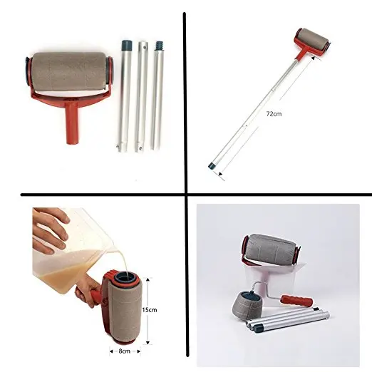 Paint Runner Pro Roller Brush Handle Tool Flocked Edger Room Wall Painting Your Home Office Room