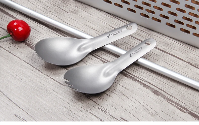 Camping Outdoor Mini Spoon Titanium Fork Ultralight Custom Spoon