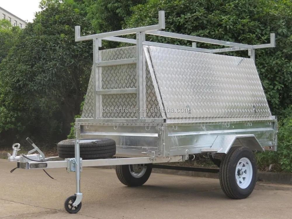 Roof Rack 8x4 Utility Enclosed Box Trailer Cover,Aluminum Tradesman