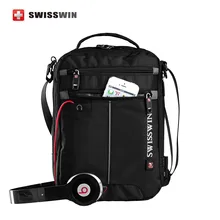Swissgear Messenger Shoulder Bag Black Bag for Ipad handy crossbody bag for students Casual Oxford