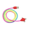 Rainbow Multi Charging Cable 3-1 LED Phone Connector Universal Charger Cord Adapter Compatible with Cell Phone X 8