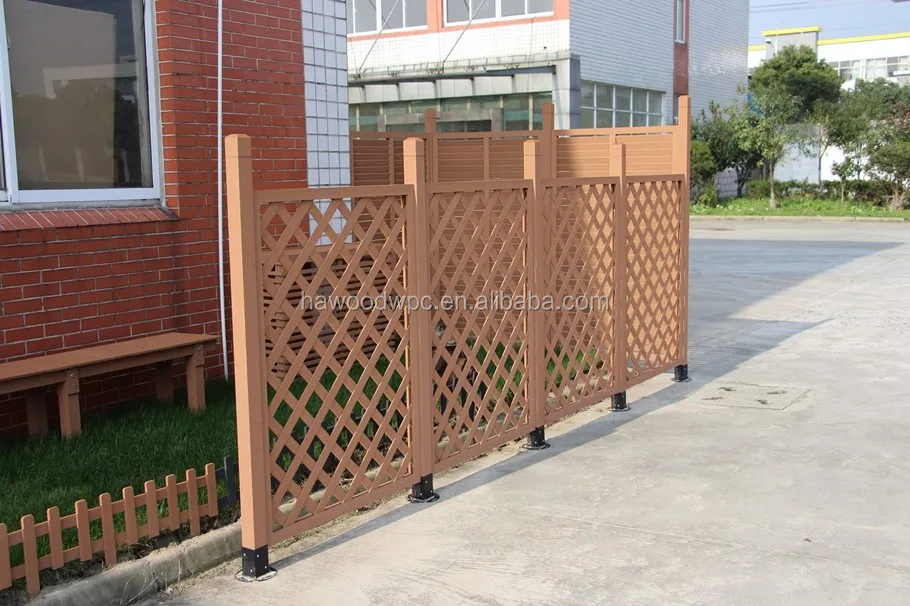 Easily Assembled Decorative Garden Fence Wood Plastic Composite Wpc