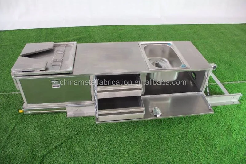 Stainless Steel Slide Out Camper Kitchen Accessories With Sink And   HTB1lxazPVXXXXXuapXXq6xXFXXXL 