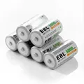 6pcs lot EBL 5000mAh Size C Batteries R14 Ni Mh Batteria 1 2v Rechargeable battery for
