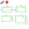 House Extruded Aluminium profile Box enclosure case & audio component electronic enclosure extruded aluminum case