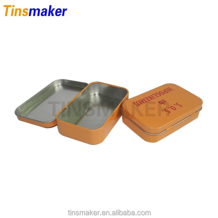 Watercolor Tin Containers Custom Metal Rectangular Empty Hinged Tins