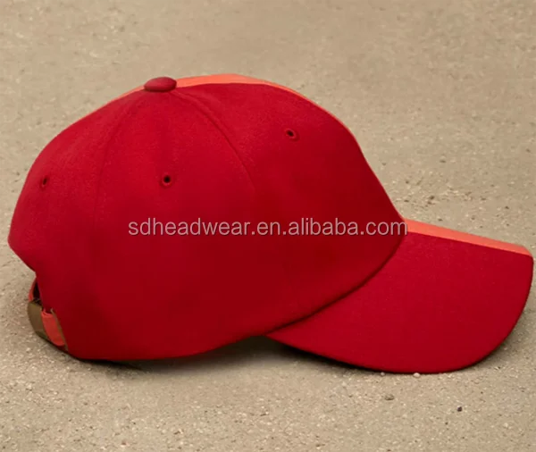 wholesale custom logo plain red split dad cap with adjustable back strap.png