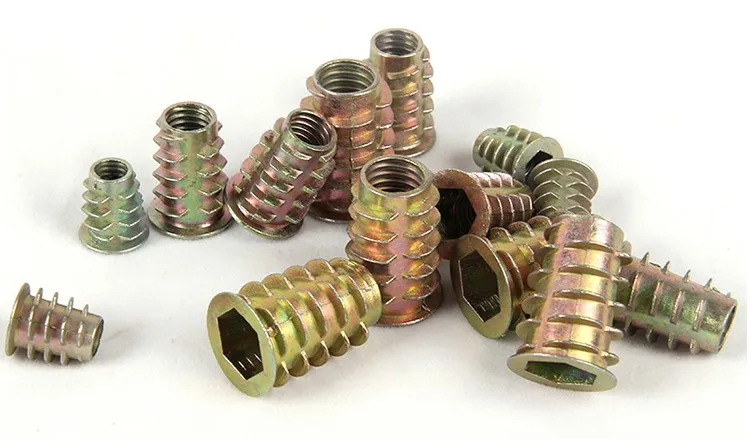 M4 M5 M6 M8 M10 Zinc Alloy Colorful Furniture Wood Insert Nut,Threaded ...